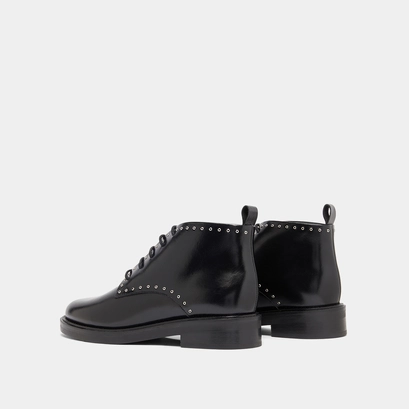 Derbies hautes in black leather | dutronc