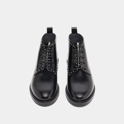 Derbies hautes in black leather | dutronc