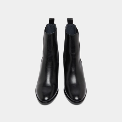 Bottines &agrave; talons et &eacute;lastiques in black leather | devin