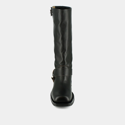 Bottes &agrave; bouts ronds in black leather | philippe