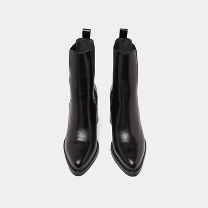 Boots &agrave; talons hauts et &eacute;lastiques in black leather | disco