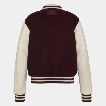 The jonak varsity - jonak x schott in burgundy wool | the