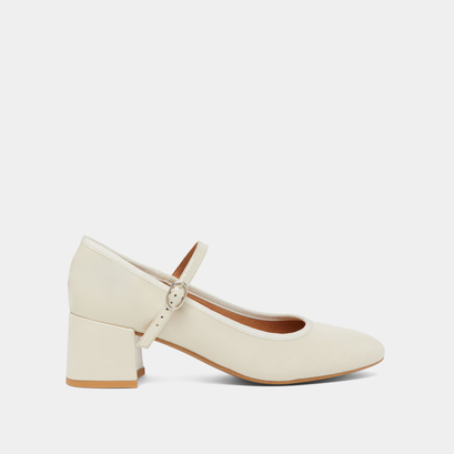 Heeled babies in ecru patent | DALMATIE