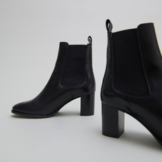 Bottines &agrave; talons et &eacute;lastiques black