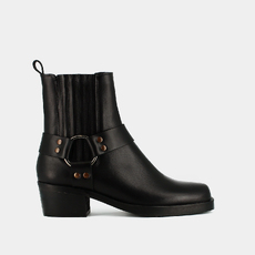 Bottines &agrave; boucles black