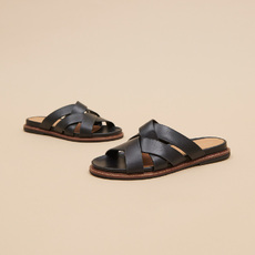 Mules &agrave; brides larges black