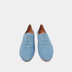Richelieus &agrave; talons plats blue