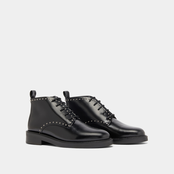 Derbies hautes in black leather | DUTRONC