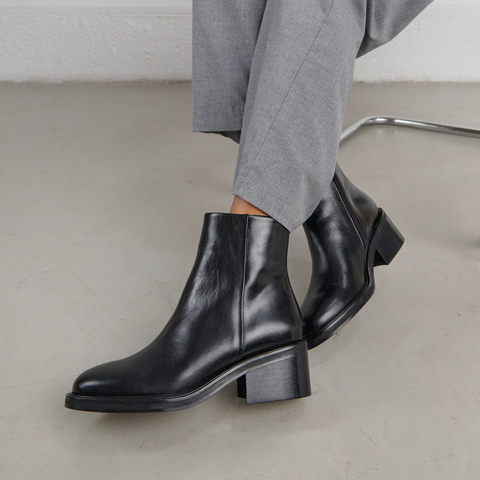 Boots &agrave; talons &eacute;pais black
