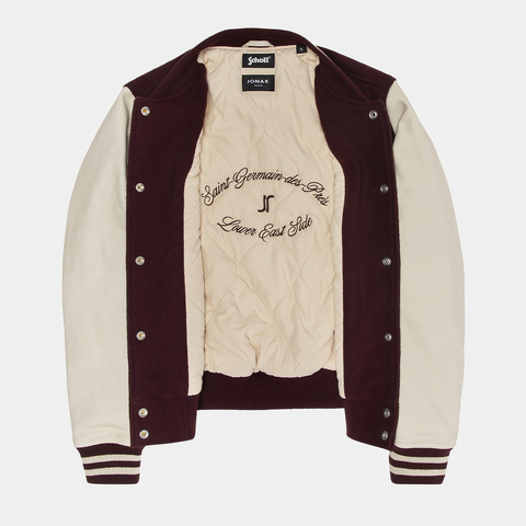 The Jonak Varsity - Jonak x Schott burgundy