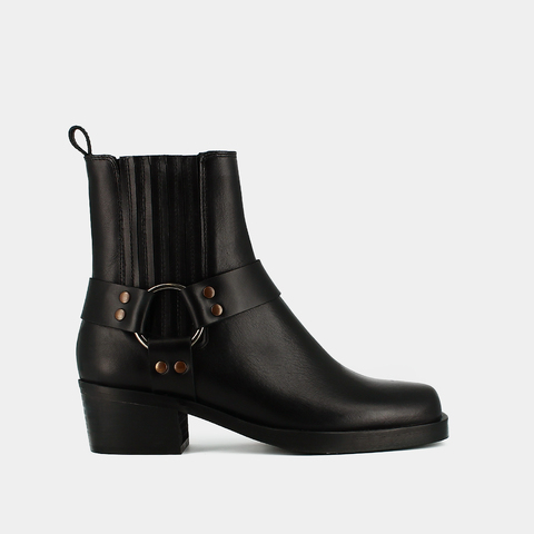 Bottines &agrave; boucles black