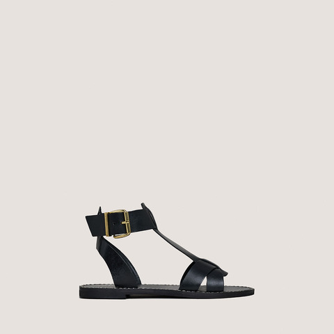 Sandales &agrave; boucles et brides black