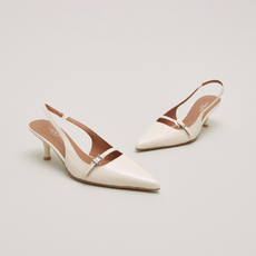 Escarpins &agrave; talons ecru