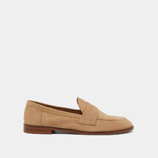 Mocassins &agrave; bouts ronds camel