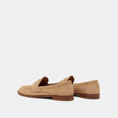 Mocassins &agrave; bouts ronds camel
