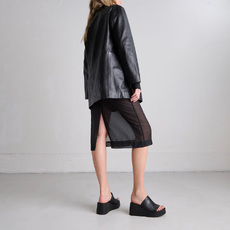 Mules compens&eacute;es black