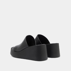Mules compens&eacute;es black