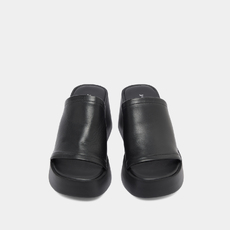 Mules compens&eacute;es black