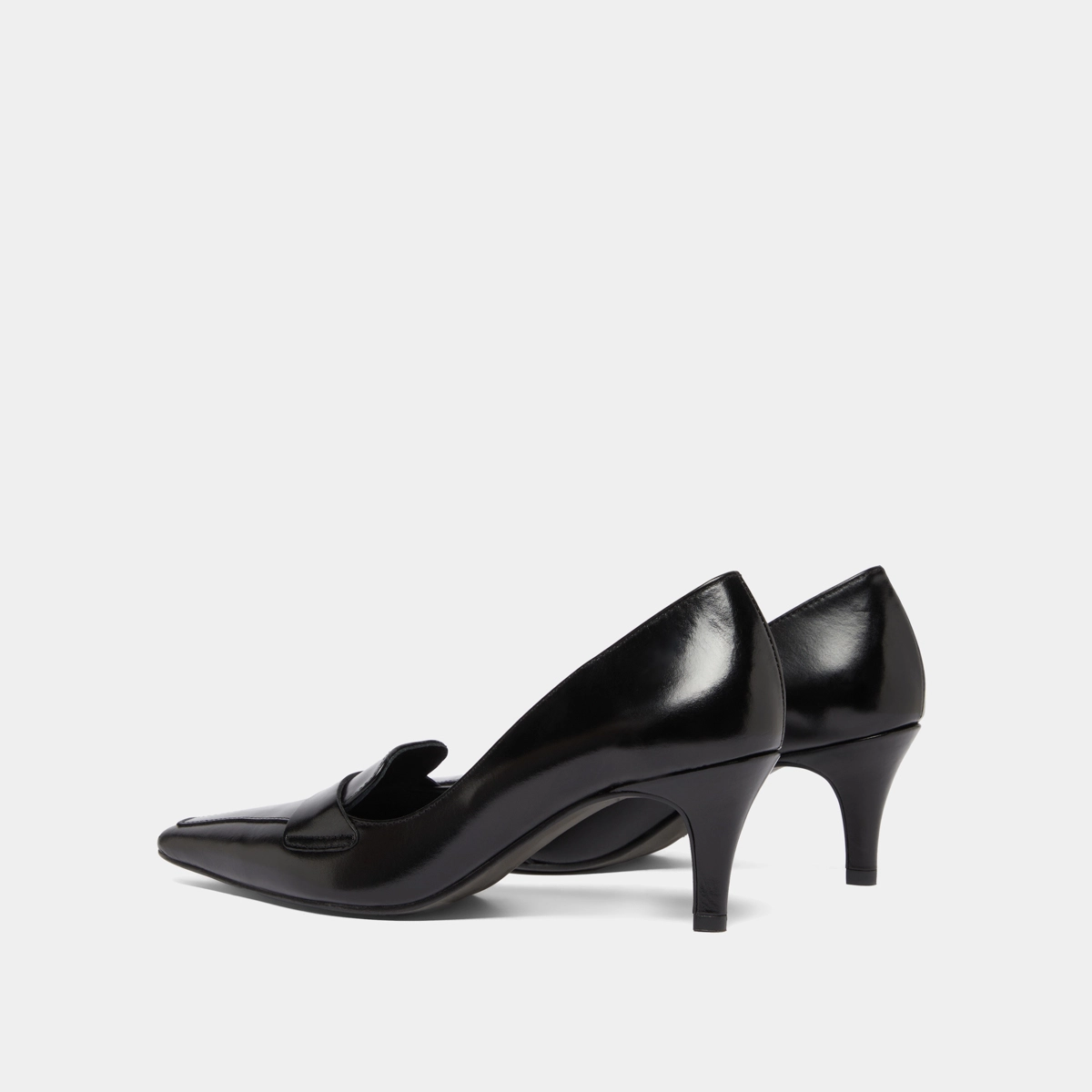 Escarpins &agrave; pattes in black leather | BLONDIE