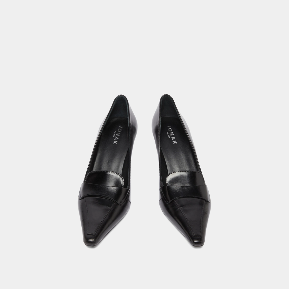 Escarpins &agrave; pattes in black leather | BLONDIE