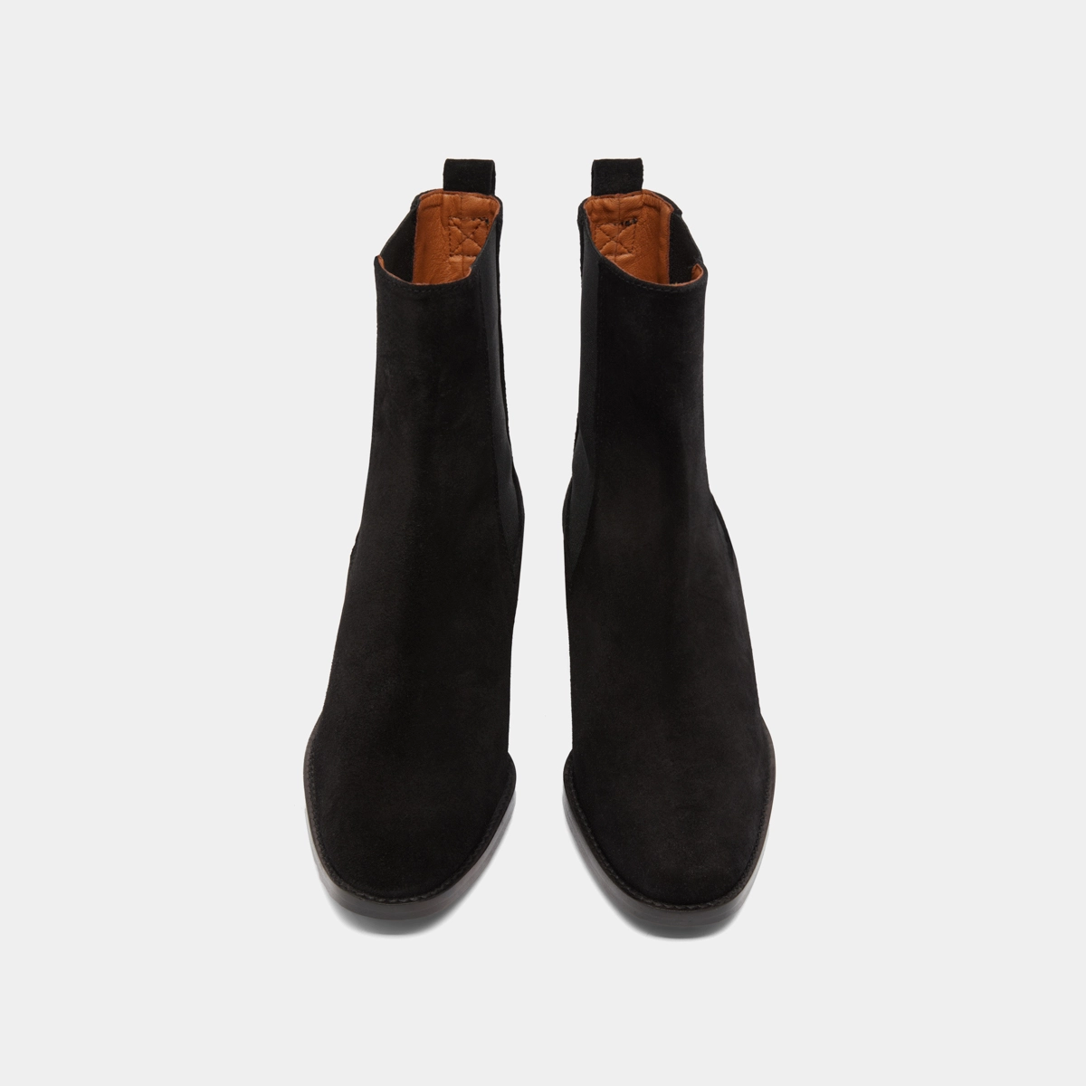 Boots &agrave; &eacute;lastiques in black suede | MAEVA