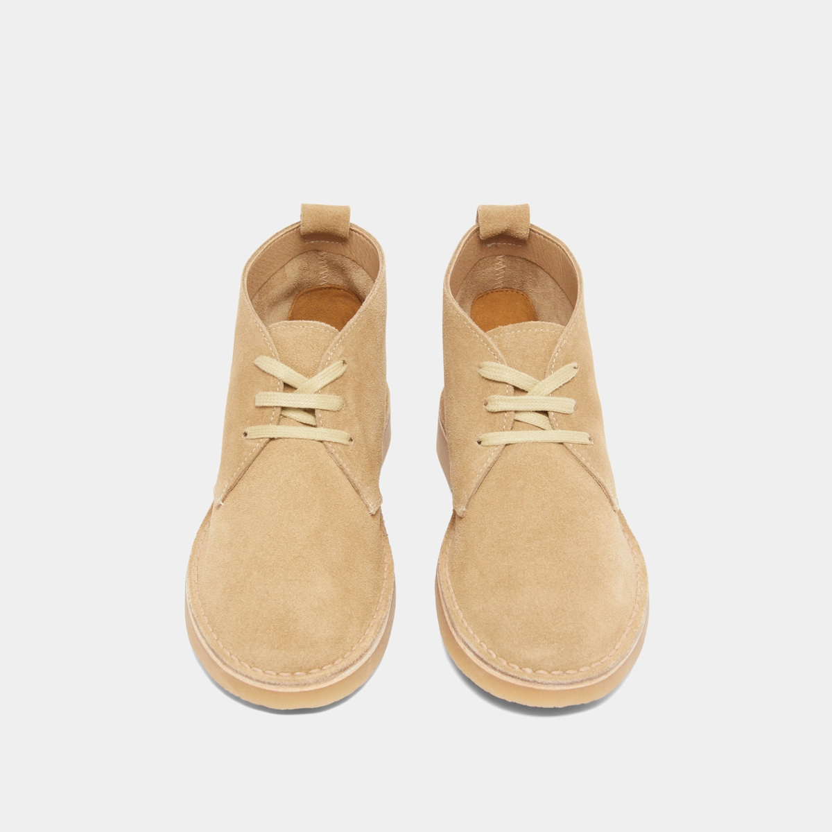 Boots basses à lacets in beige suede | MAXIME