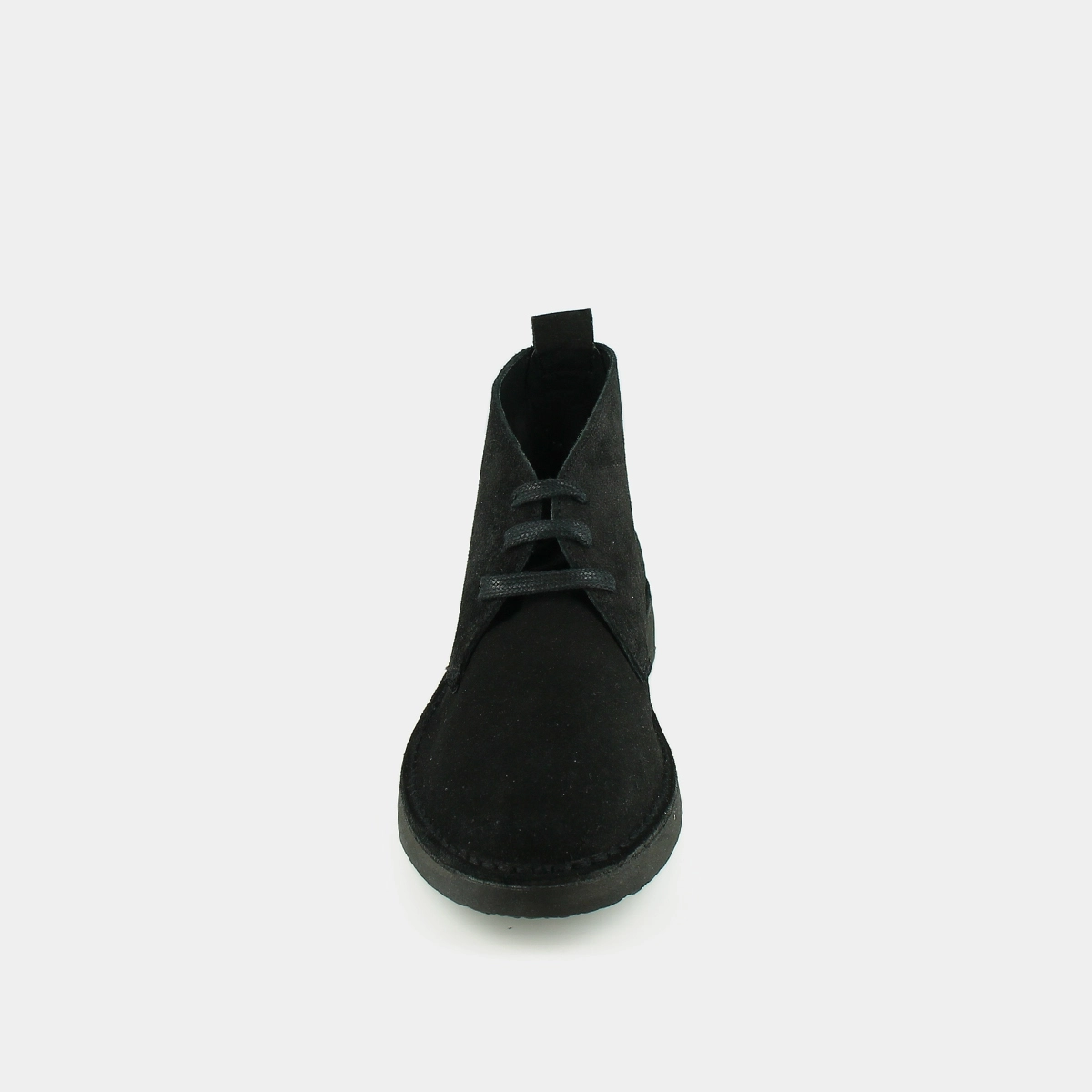 Boots basses &agrave; lacets in black suede | MAXIME