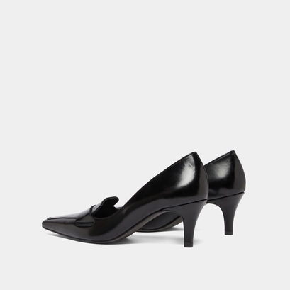 Escarpins &agrave; pattes in black leather | blondie