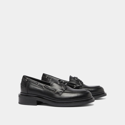 Derbies &agrave; lacets &eacute;pais in black leather | paolo
