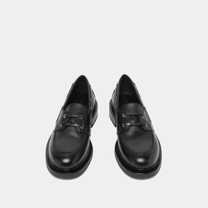 Derbies &agrave; lacets &eacute;pais in black leather | paolo