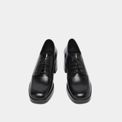 Derbies &agrave; talons in black leather | vivaldi