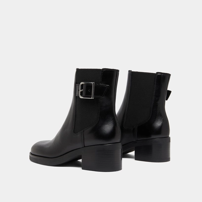 Boots &agrave; &eacute;lastiques et boucles ajustables... in black leather | boulou