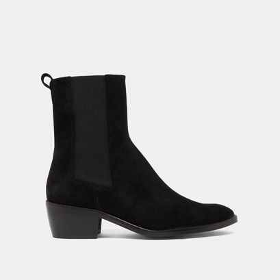 Boots &agrave; &eacute;lastiques in black suede | maeva