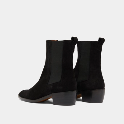 Boots &agrave; &eacute;lastiques in black suede | maeva