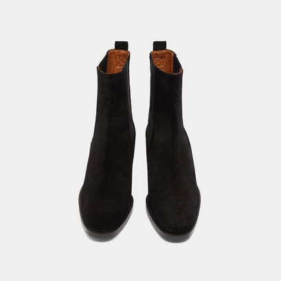 Boots &agrave; &eacute;lastiques in black suede | maeva