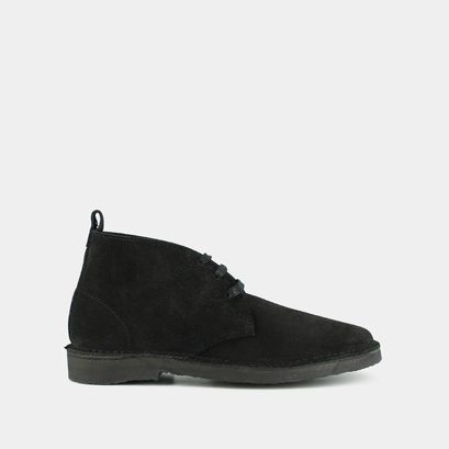 Boots basses &agrave; lacets in black suede | maxime