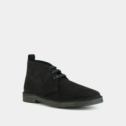 Boots basses &agrave; lacets in black suede | maxime