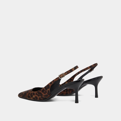 Escarpins slingbacks in leopard print | DIAMANTUS