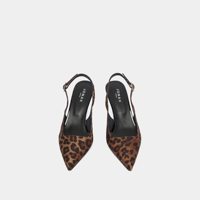 Escarpins slingbacks in leopard print | DIAMANTUS