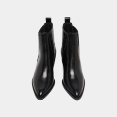 Boots &agrave; petits talons biseaut&eacute;s et &eacute;last... black