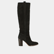 Bottes &agrave; hauts talons et bouts pointus dark brown