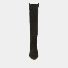 Bottes &agrave; hauts talons et bouts pointus dark brown