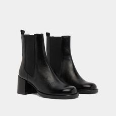Bottines &agrave; talons et &eacute;lastiques black