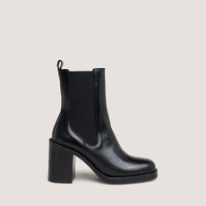 Bottines &agrave; talons d&eacute;bordants black