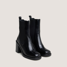 Bottines &agrave; talons d&eacute;bordants black