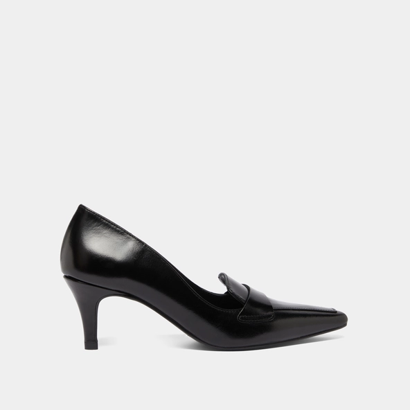 Escarpins &agrave; pattes in black leather | BLONDIE