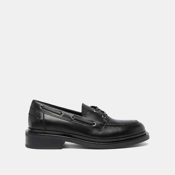 Derbies &agrave; lacets &eacute;pais in black leather | PAOLO