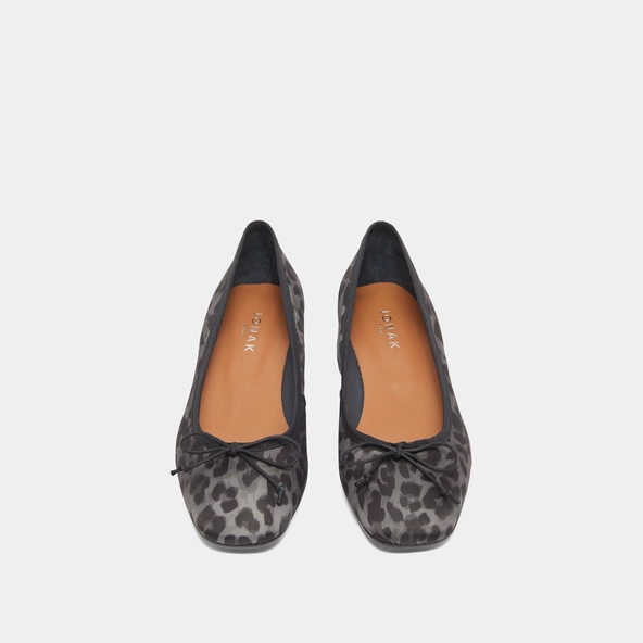 Ballerines &agrave; petits talons in gray leopard | DYBIL