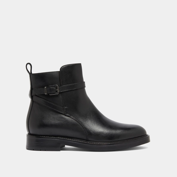 Boots à boucles in black leather | CLEA