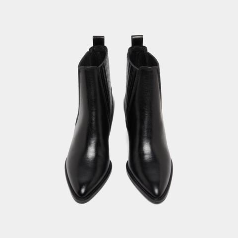 Boots &agrave; petits talons biseaut&eacute;s et &eacute;last... black